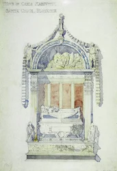 Tombe de Carlo Marsuppini, Santa Croce, Florence, 1891