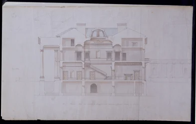 Conceptions pour Lough Crew House, Comté de Meath, Irlande, vers 1825