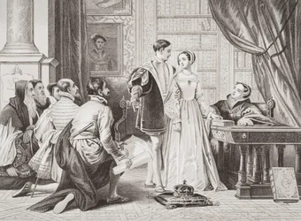 La réticence de Lady Jane Grey à accepter la couronne, Sion House, 8 juillet 1553, de 