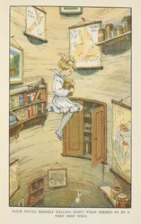 Alice se retrouva en train de tomber dans ce qui semblait être un puits très profond.