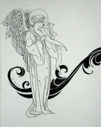 Ange et bébé, illustration de 