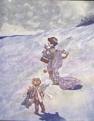 Anges de Noël avec des jouets