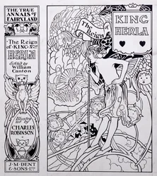 Illustration de couverture pour Les Véritables Annales du Pays des Fées, Le Règne du Roi Herla, édité par William Canton, publié en 1900