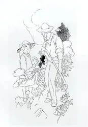 Jardinier au travail