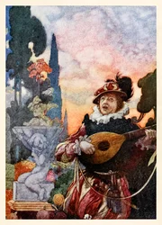 "Mark how one string, sweet husband to another, strikes each by each by mutual ordering" de "Harmony and Melody" dans The Songs and Sonnets of William Shakespeare