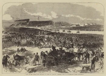 Visite du prince et de la princesse de Galles en Irlande, vue générale des courses de Punchestown