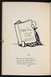 XVII. Une rime. Un enfant lisant un livre à l