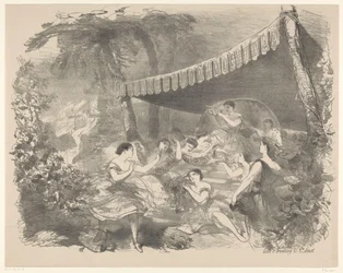Scène de ballet avec des nymphes