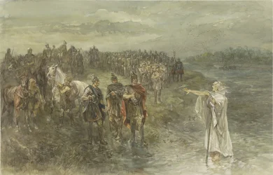 Le général romain Drusus et le devin germanique