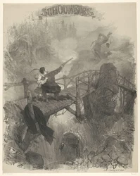 Scène du ballet Le Diable noir. Théâtre (titre sur l