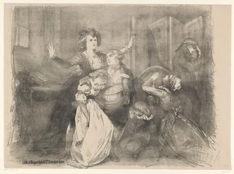 Scène de la pièce Marie Antoinette (Affiches de ballets et pièces de théâtre à la Stadsschouwburg d