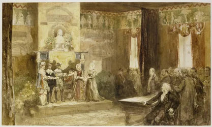 Célébration de Vondel au château de Muiden, 1867