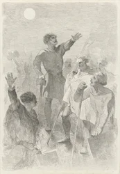 Wilfried entouré de ses guerriers