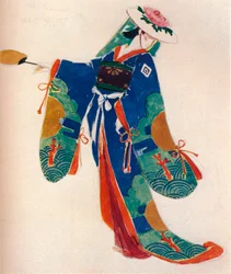 Costume pour une dame du chœur, dans Le Mikado