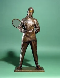 Une figure en bronze de S.A.R. le prince de Galles, plus tard Édouard VIII, habillé pour le tennis, vers les années 1920-1930