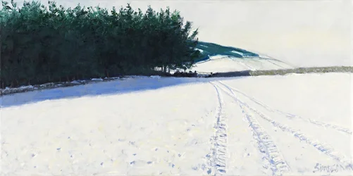 Arbres sombres et neige, 2011 (huile sur toile)