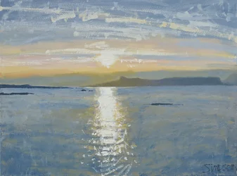Coucher de soleil sur la mer, 2013 (huile sur toile)