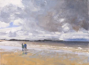 Deux figures, 2017 (huile sur toile)