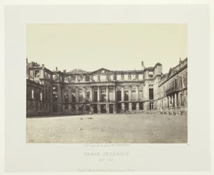 Paris en feu (Façade du Palais de Saint-Cloud), de la série "Paris Incendié"