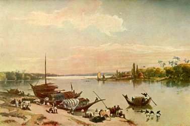 Barrackpur - Sur le Gange près de Calcutta, années 1840, 1901