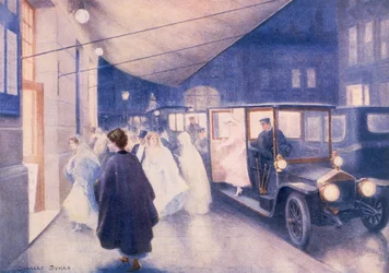 Affiche publicitaire pour les voitures Rolls-Royce, c. 1907