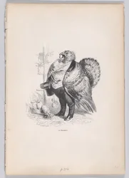 Un Banquier de Scènes de la Vie Privée et Publique des Animaux, vers 1837-47