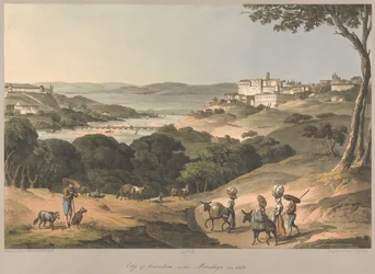 N° 3  La ville de Coimbra, sur le Mondego, en 1810