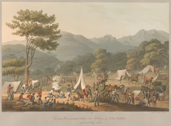 La 10e troupe a bivouaqué en contrebas du village de Villa Velha, le 19 mai 1811