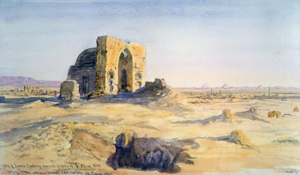 Ville des tombes en direction de Sakkara et du Caire".