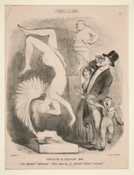 Exposition de Sculpture 1849, de la série Croquis du Jour publiée dans Le Charivari