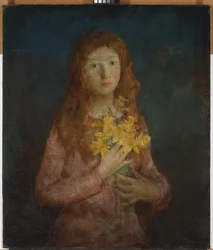 Une multitude de jonquilles dorées, avant 1927