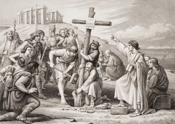 La première prédication du christianisme en Grande-Bretagne, de 