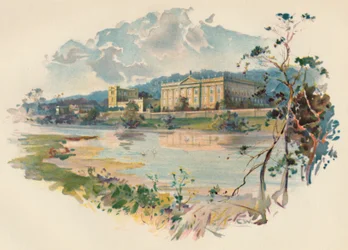 Chatsworth depuis le Derwent