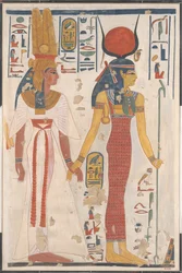 La reine Néfertari guidée par Isis