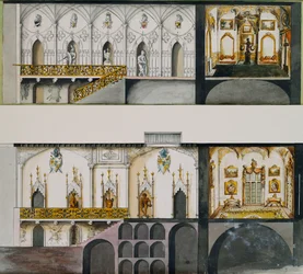 Projets Alternatifs pour le Hall, la Galerie et le Salon à Charleville Castle: Sections