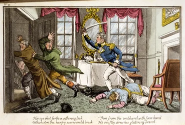 Son œil lança un regard foudroyant ... de Les aventures d