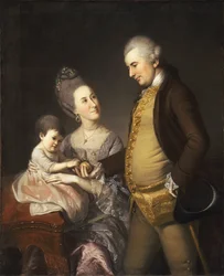 Portrait de John et Elizabeth Lloyd Cadwalader et de leur fille Anne