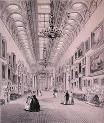 La galerie de tableaux, Palais de Buckingham, gravé par C. Graf, vers 1880