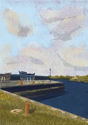 Scène portuaire rustique
