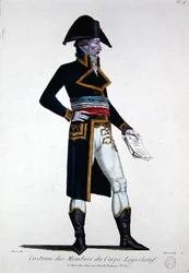 Costume des membres du Corps Législatif pendant la Première République en France, c.1800