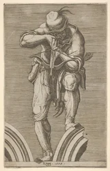 Un homme tirant à l
