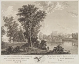 Vue du palais de Gatchina depuis le parc, 1799-1800