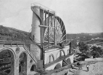 Roue de Laxey, Île de Man, vers 1896