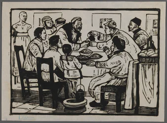 Buvons un verre pour célébrer le réveillon du Nouvel An, c.1945