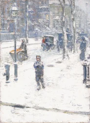 Tempête de neige, Cinquième Avenue, New York