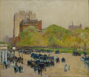 Matin de printemps au cœur de la ville