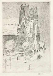 Église du Calvaire sous la neige