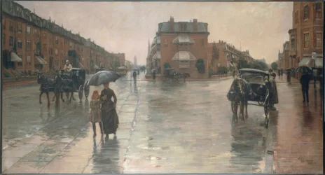 Jour de pluie à Boston, 1885