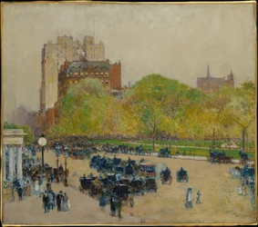 Matin de printemps au cœur de la ville