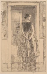 Fille en robe moderne